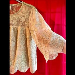 Forever 21 Embroidered Lace Crop Top - NWOT